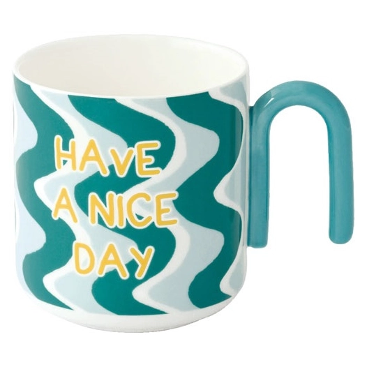 coffret mug 350 ml en porcelaine energy - have a nice day - pozzi milano spa