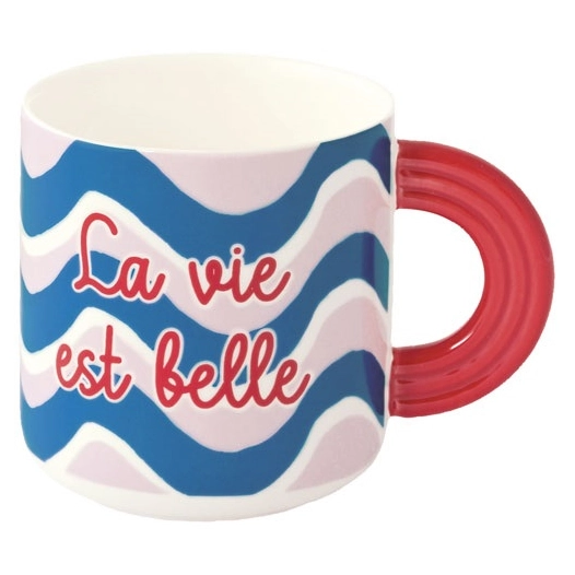 coffret mug 350 ml en porcelaine energy - la vie est belle - pozzi milano spa