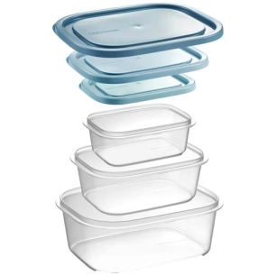 boites plastique lot de 3 (0l5+1l+2l) - tescoma