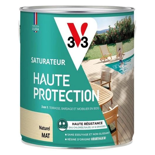 saturateur haute protection naturel mat 2.5 l - v 33 sa