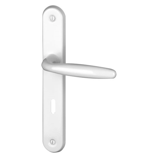 poignã©e de porte madison alu blanc avec perã§age clã© - asg france