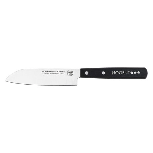 mini santoku 11 cm lisse - bois charme teinte noir - nogent iconic - nogent