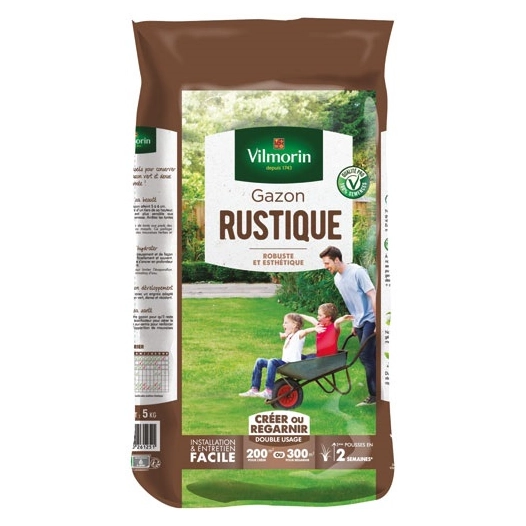 gazon rustique vilmorin 5 kg 200 m - wsab logistique