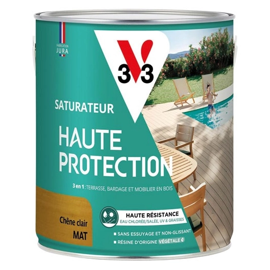 saturateur haute protection chãªne clair mat 2.5 l - v 33 sa