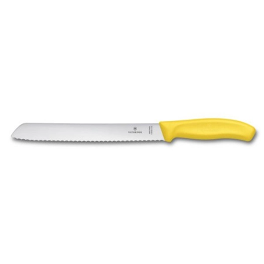 couteau a pain 21 cm jaune - beligne et fils sas