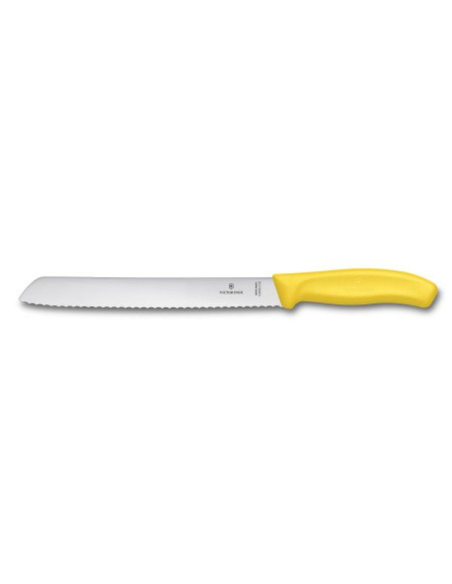 couteau a pain 21 cm jaune - beligne et fils sas