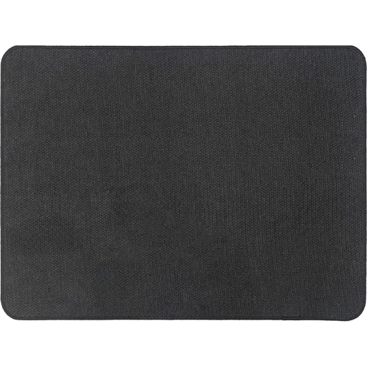 luance tapis hexagone polyester velours noir 45x60cm - luance