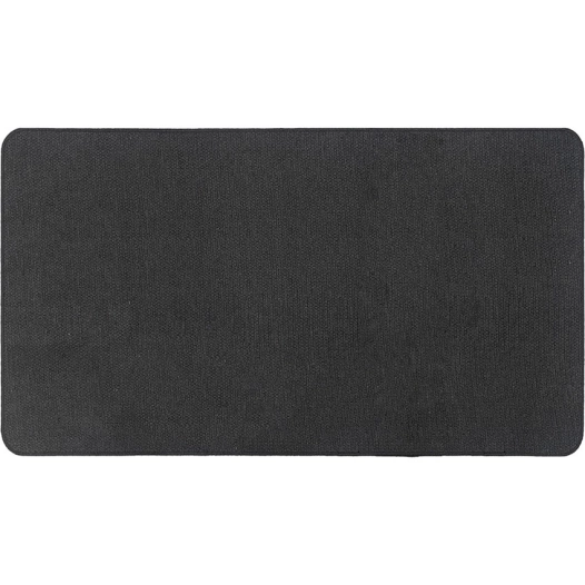 luance tapis hexagone polyester velours noir 45x80cm - luance