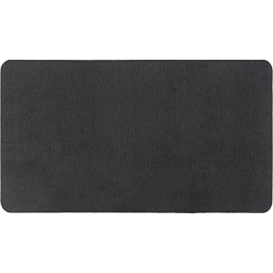 luance tapis hexagone polyester velours noir 45x80cm - luance