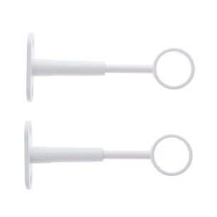 luance support court reglable x2 d22 blanc - luance