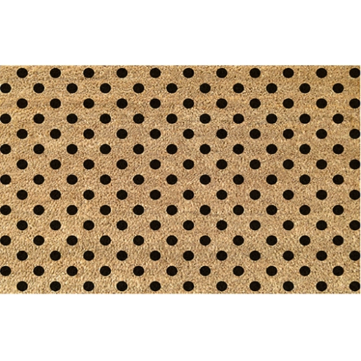 tapis brosse coco 15mm géométric pois 40x60cm - intex-dehee