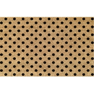 tapis brosse coco 15mm géométric pois 40x60cm - intex-dehee