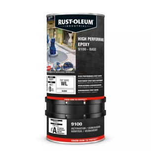 kit peinture rust-oleum epoxy 9100 bi-composants base wh blanc fort 9109 5l - rust-oleum