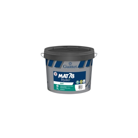 peinture guittet mat 78 hydroplus bc blanc 3l - guittet