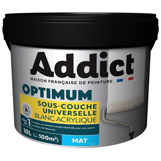 peinture reca optimum impression acrylique universel blanc 10l - addict
