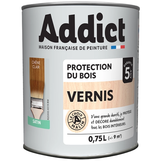 vernos addict bois satin chêne clair 750ml - addict