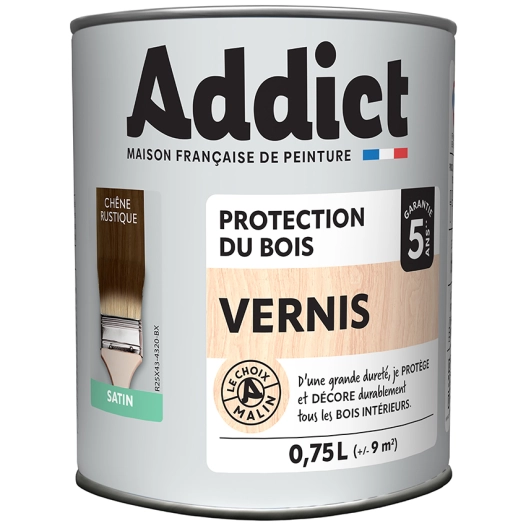 vernos addict bois satin chêne rustique 750ml - addict