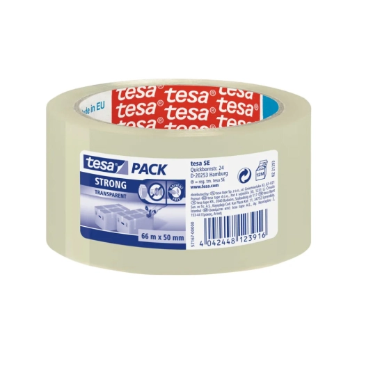 adhésif d'emballage tesa pack strong transparent 66mx50mm - tesa grand public