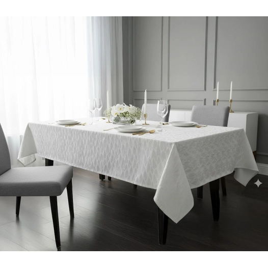 toile cirée déco access deco théophile nacre rl de 140cmx20m - access deco
