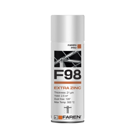 spray anti-corrosion f98 zinc extra technique faren pureté 98% 400ml - faren