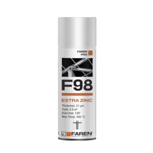 spray anti-corrosion f98 zinc extra technique faren pureté 98% 400ml - faren