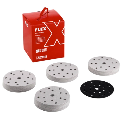 set2 abrasifs mousfelx d150 st-set:2xpsored-rd+25xp60+25xp80+25xp120 +25xp150 - flex