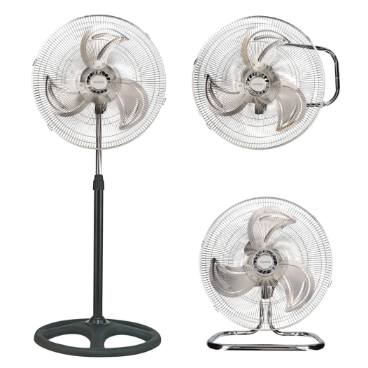 ventilateur sur pied garsaco 3 en 1 vassela noir 70w 50cm - garsaco