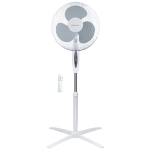 ventilateur sur pied garsaco nametil 45w blanc ø43cm avec commande et minuterie - garsaco