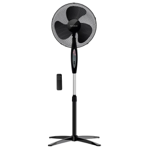 ventilateur sur pied garsaco nametil 45w noir ø43cm avec commande et minuterie - garsaco