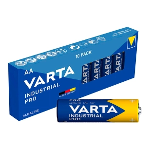 pack avec 10 piles aa lr06 varta industrial pro ø14,5x50,5mm