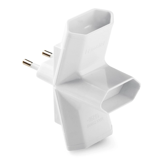 fiche triple bipolaire y 10a 250 v 2300 w broches 4 mm