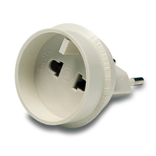 adaptateur de voyage européen - universel, 10a 250 v, blanc