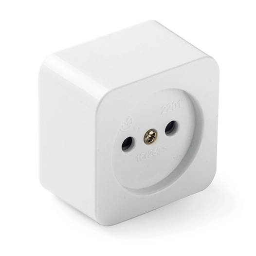 socle carré blanc 16 à 250 v