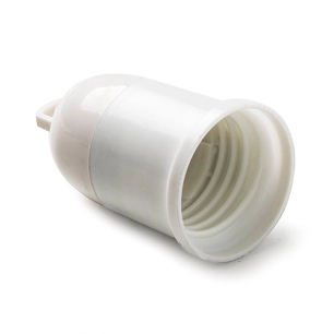 douille thermoplastique provisoire e27 4a 250 v, blanche