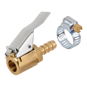 embout gonflage pneus avec collier, laiton