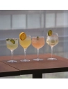 verre gin selection 4pcs- bach 60cl-roma 80,5cl - diamante 65cl - mixology 80cl - billiet - bormioli