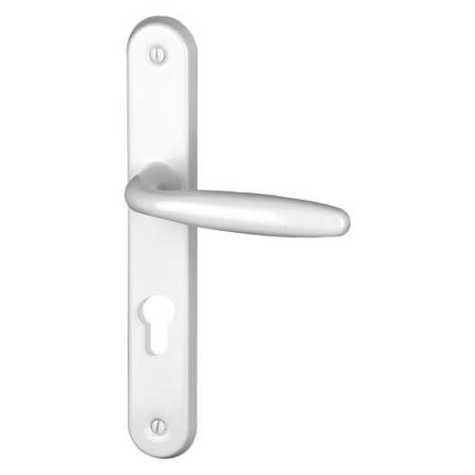 poignã©e de porte madison alu blanc perã§age cylindre - asg france