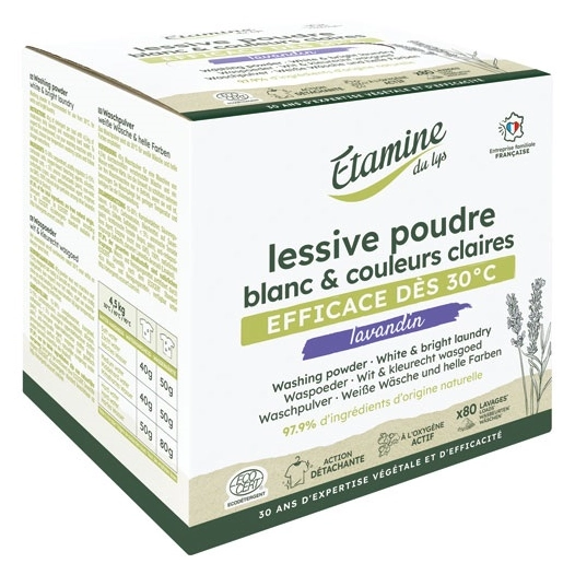 lessive poudre lavandin 4 kg - comptoir des lys