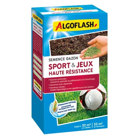 semences gazon sports et jeux haute rã©sistance 800 g - compo france