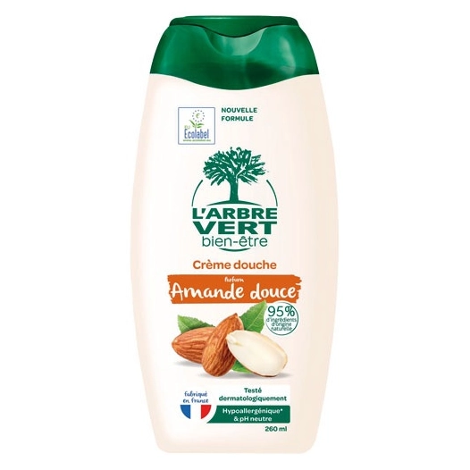 arbre vert douche amande douce 260 ml - sodalis