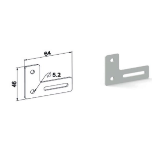 1 Equerre Bas De Projection Alu Marron Qualité Professionnelle Garantie - ZURFLUH FELLER