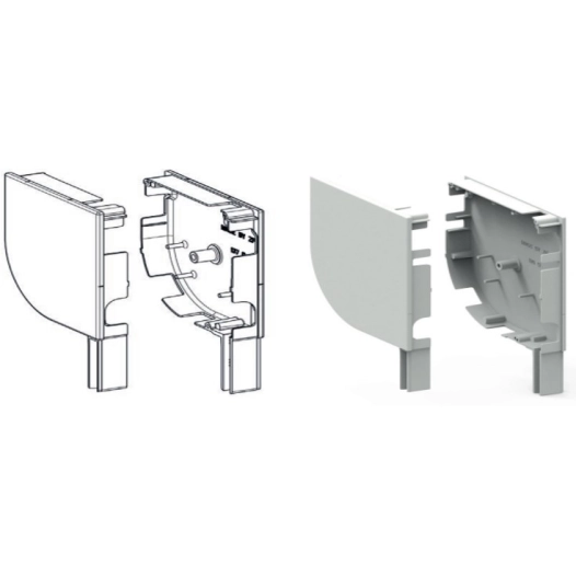 Paire De Joue Alu Zf Rond 150 Blanc 9016 Technologie Radio RTS Haute Portée - ZURFLUH FELLER