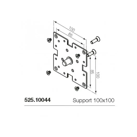 Support Carre 100X100 Universel (Eram Bride) Technologie Radio RTS Haute Portée - NICE FRANCE