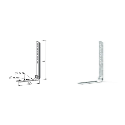 1 Jambe De Force 80 X 200 Galva Technologie Radio RTS Haute Portée - ZURFLUH FELLER