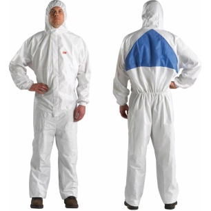 combinaison de protection blanche/bleu 4540 combinaison de protection blanche/bleu 4540 - 3m