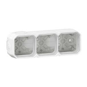 boitier 3p h/v blanc