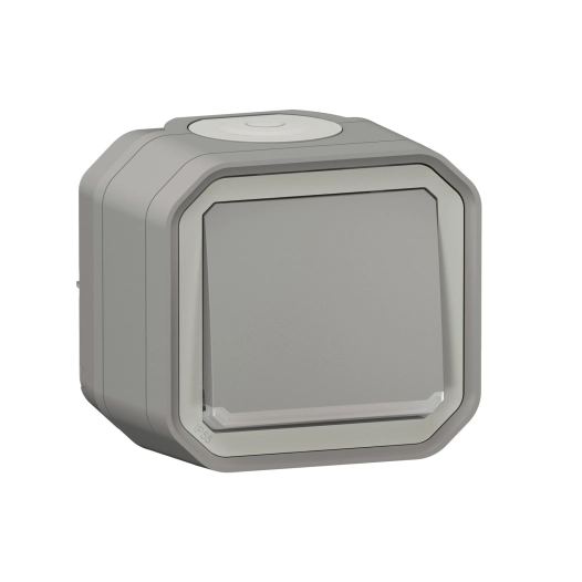poussoir no lum gris saillie