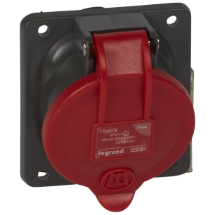 socle bleu hypra 16a 2p+t