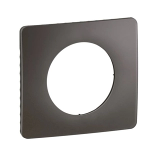 plaque 2 postes gris cendre