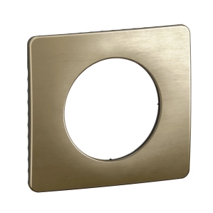 plaque 2 postes bronze satine